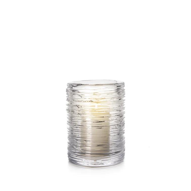 Small Clear Glass Hurricane Candle Holder