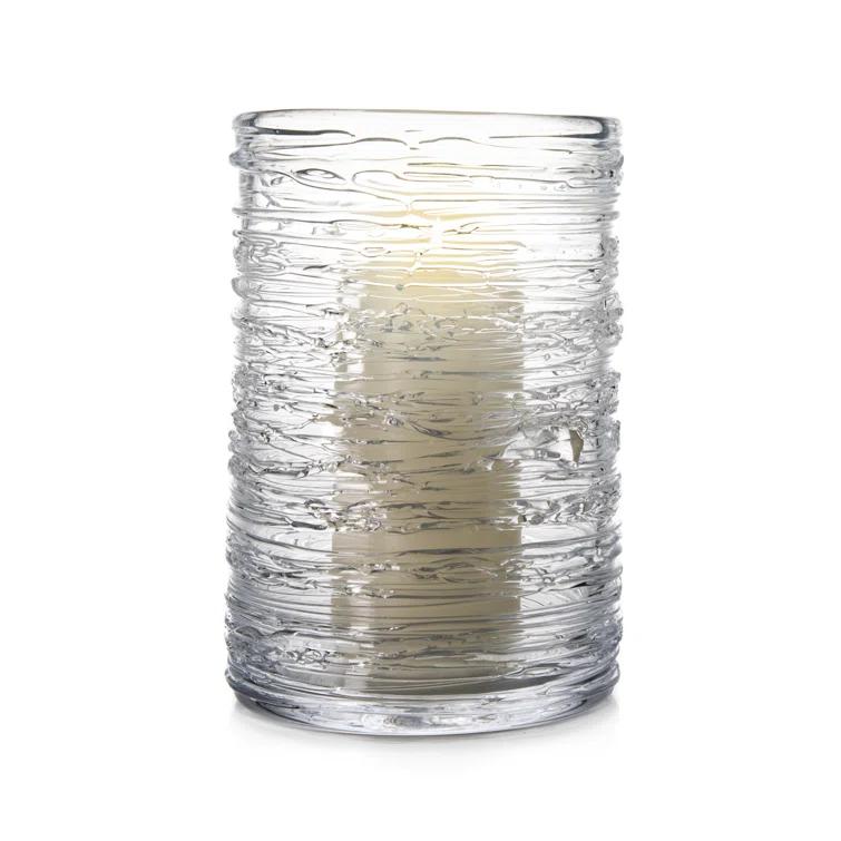 Large Clear Glass Hurricane Candle Holder