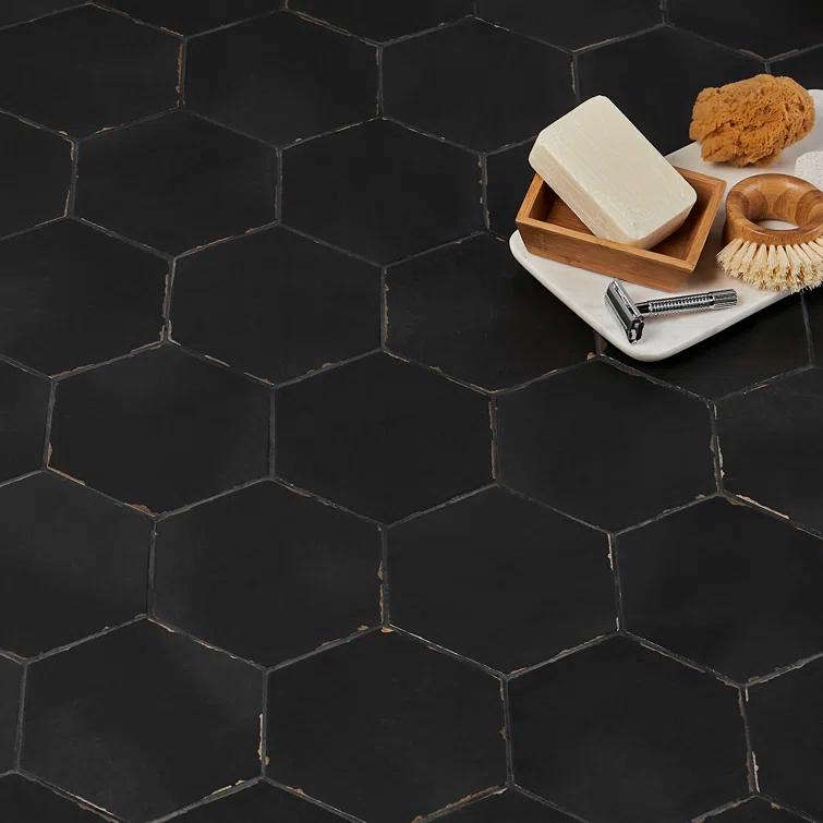 Bond Tile Palo Alto Hex 6" Hexagon Handmade Look Porcelain Floor and Wall Tile (5.38 Sq. Ft. / Case)