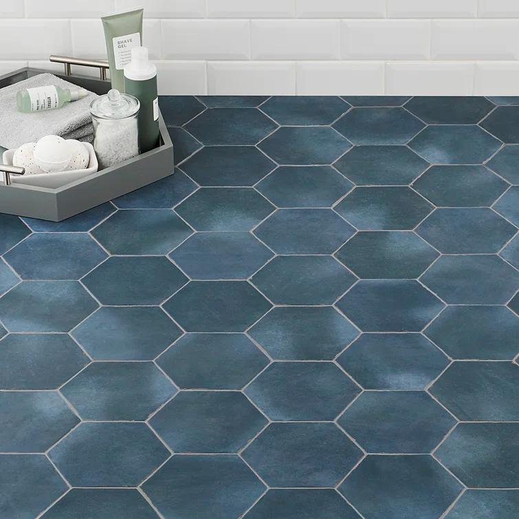 Bond Tile Palo Alto Hex 6" Hexagon Handmade Look Porcelain Floor and Wall Tile (5.38 Sq. Ft. / Case)