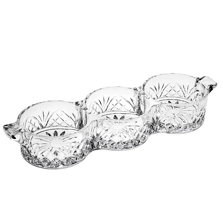 Godinger Silver Art Co Dublin Crystal Triple Bottle Coaster