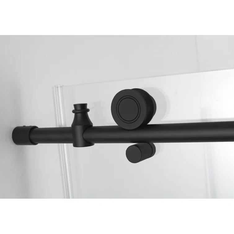 Coraline XL 44" W x 80" H Single Sliding Frameless Shower Door