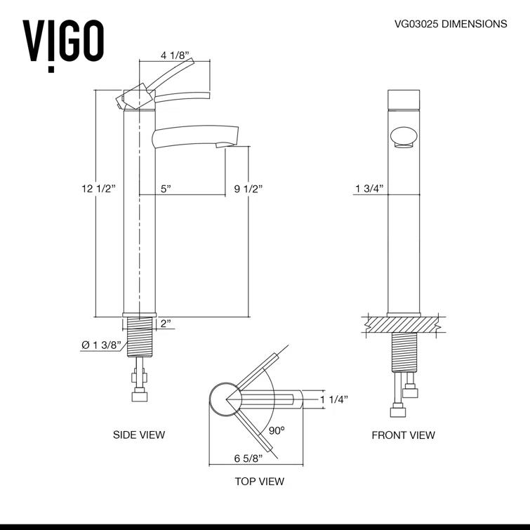 Milo 13" H Single Handle Vessel Sink Bathroom Faucet