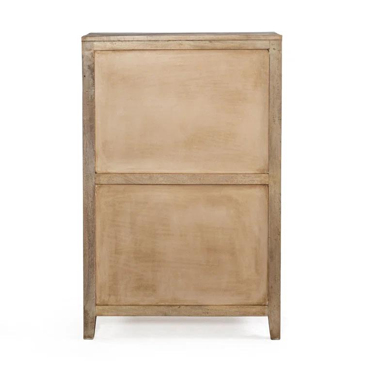 Cordoba Vintage Teal 5-Drawer Vertical Teak Dresser