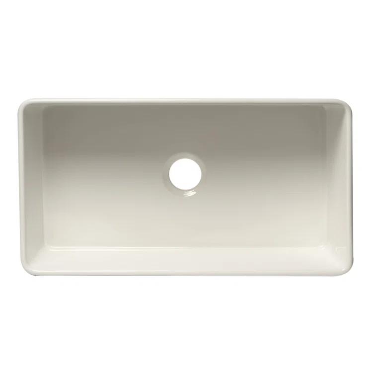 Alfi Brand 33'' L Farmhouse / Apron Single Bowl Fireclay Kitchen Sink ABF3318S-W