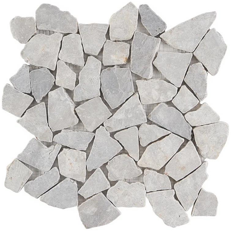 Picturesque Tumbled 11.81 in. x 11.81 in. Gray Floor and Wall Mosaic (0.97 sq. ft. / Sheet)