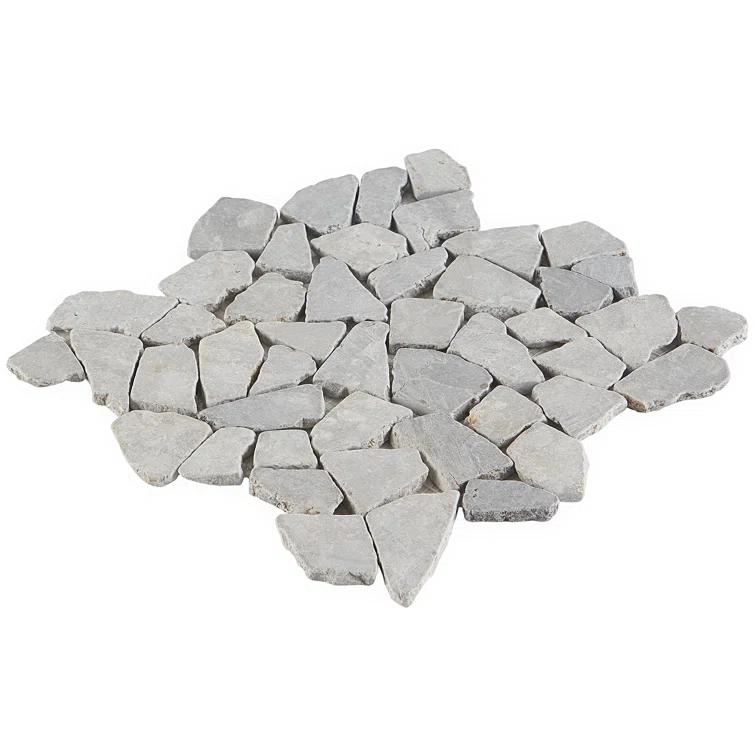 Picturesque Tumbled 11.81 in. x 11.81 in. Gray Floor and Wall Mosaic (0.97 sq. ft. / Sheet)