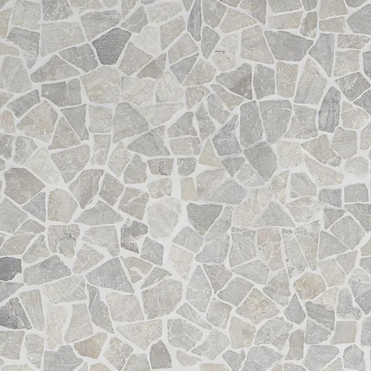 Picturesque Tumbled 11.81 in. x 11.81 in. Gray Floor and Wall Mosaic (0.97 sq. ft. / Sheet)