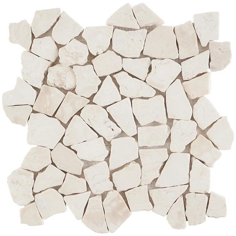 Picturesque Tumbled 11.81 in. x 11.81 in. Gray Floor and Wall Mosaic (0.97 sq. ft. / Sheet)