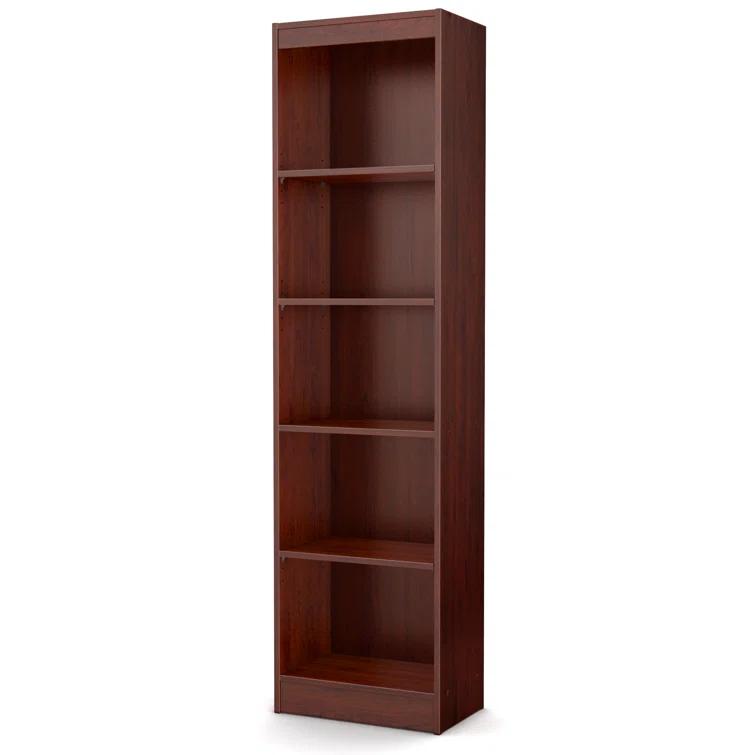 Axess Narrow 5-Shelf Narrow Bookcase Pure White