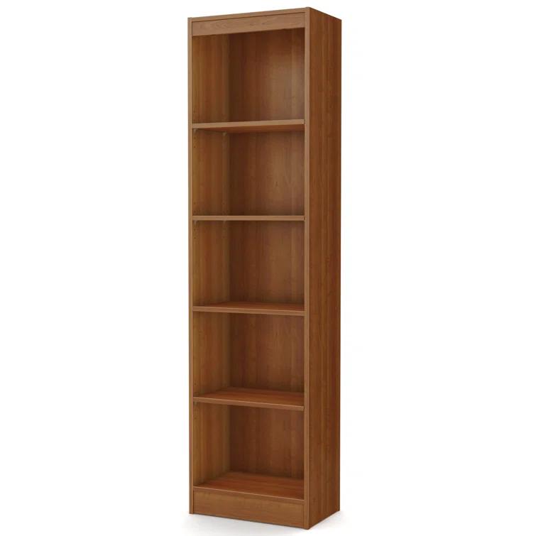 Axess Narrow 5-Shelf Narrow Bookcase Pure White