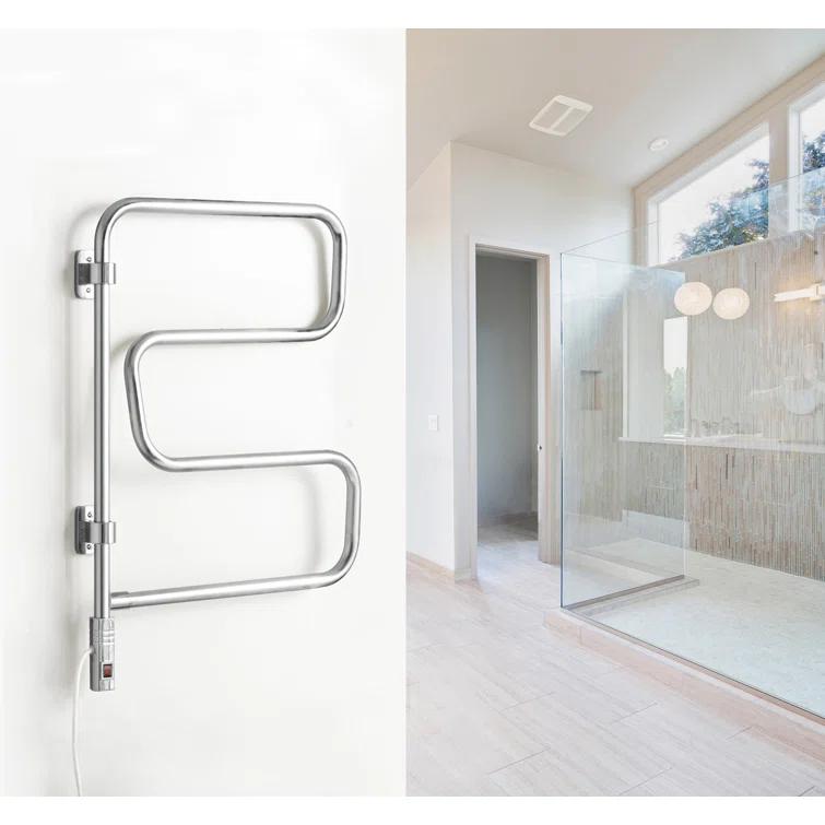 WarmlyYours TW-E4PCP Elements Towel Warmer, Polished Chrome, Plug-in, 4 Bars