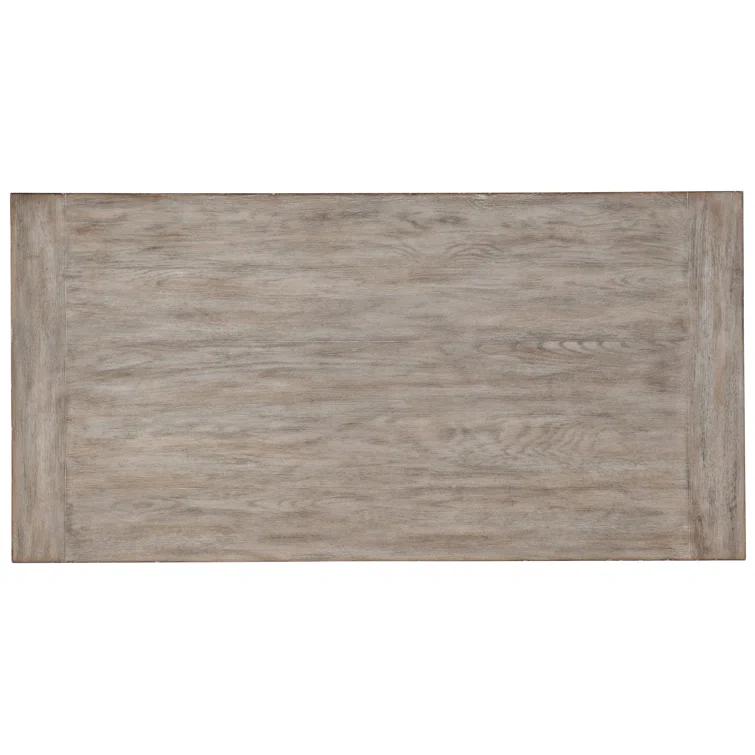 Transitional Gray 60'' Oak Veneer Home Office Desk with Drawer