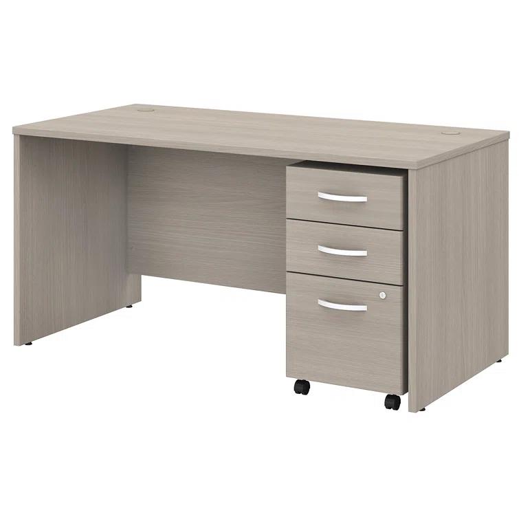 Studio C Executive Office Desk with Mobile File Cabinet