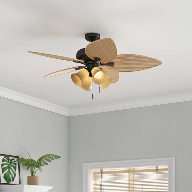 52" Palm Valley Tropical 5 Blade LED Ceiling Fan
