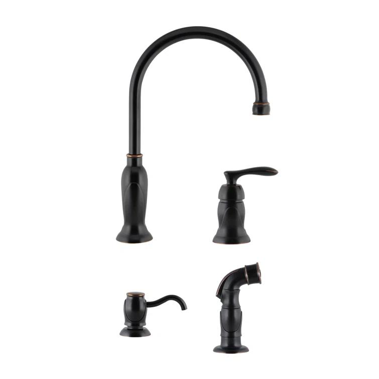 Alcott Hill® Alcott Hill® Helen Kitchen Faucet with Side Spray and Soap Dispenser