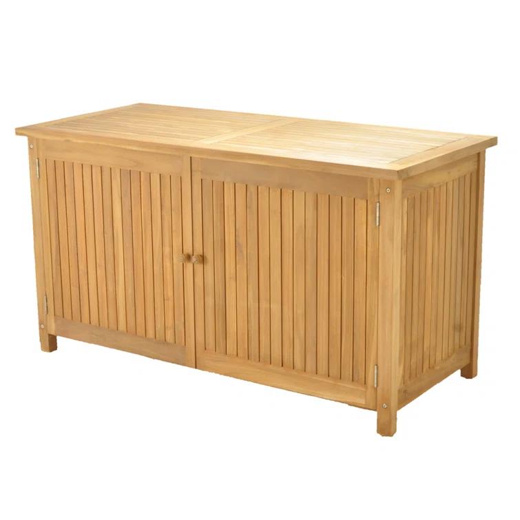 WholesaleTeak Outdoor Patio Grade-A Teak Wood Chest Storage Cabinet #WMSTCH
