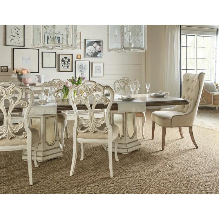 Sanctuary 2 Queen Anne Back Side Chair in Blanc/Beige