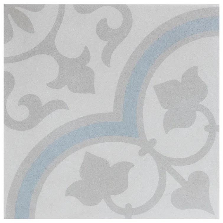 Plumeria 9" x 9" Porcelain Field Tile (10.65 sq. ft./ Case)