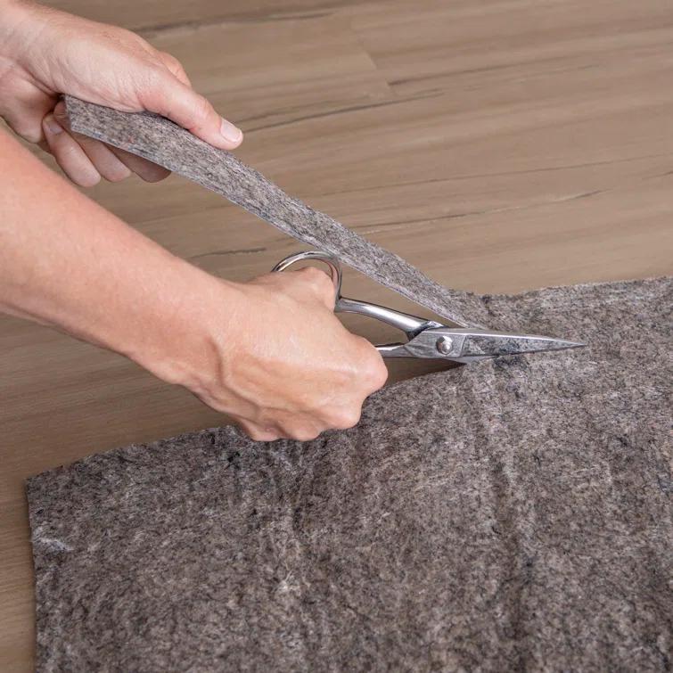 Karastan 2'x4' Scatter Reversible Pet Proof Rug Pad Gray: Skid-Resistant Rectangle Carpet Pad, Polyester, 24"x48"