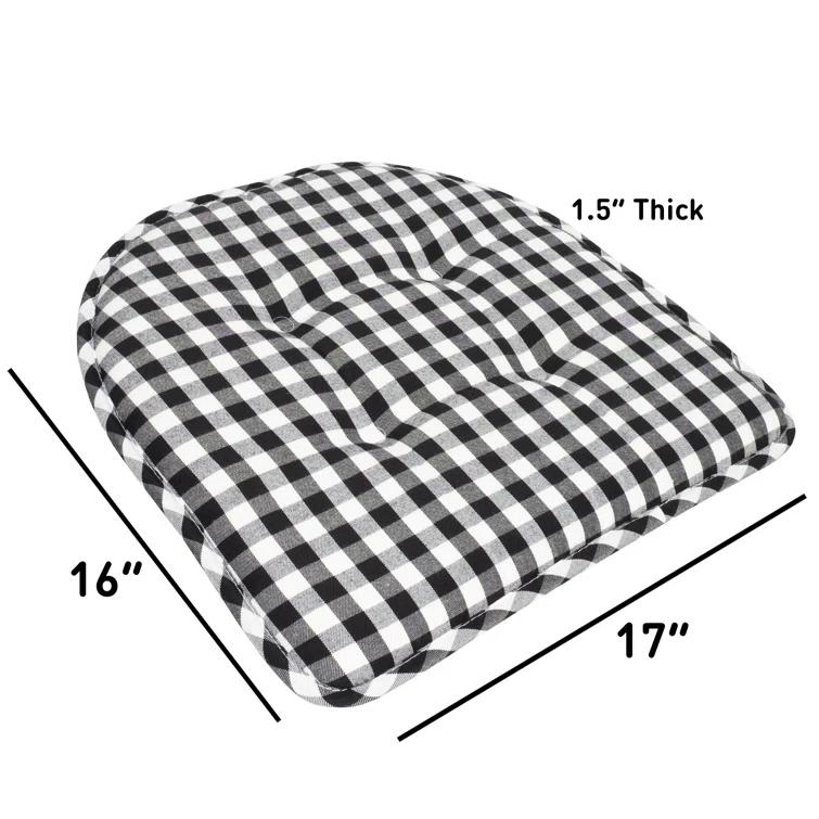 Buffalo Pattern Non-Slip Indoor Chair Pad Cushion