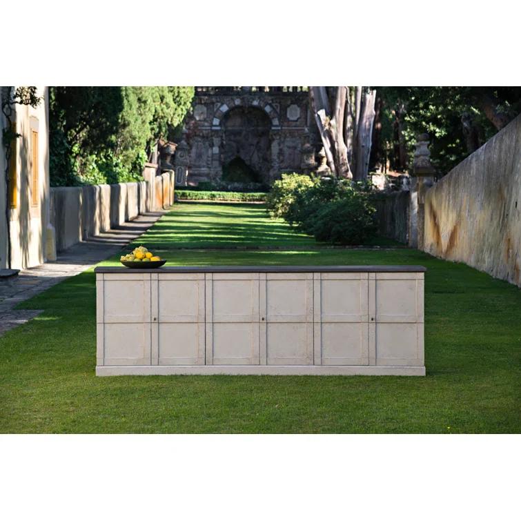 Boxholm Transitional 112'' Gray Stone Sideboard