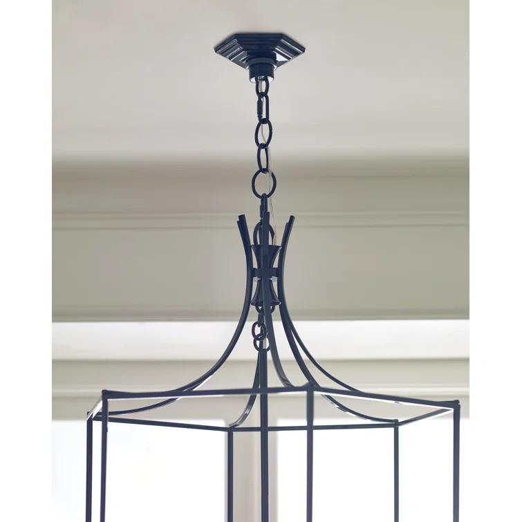 Antique Gild Bronze Drum Lantern Chandelier 27"x17"