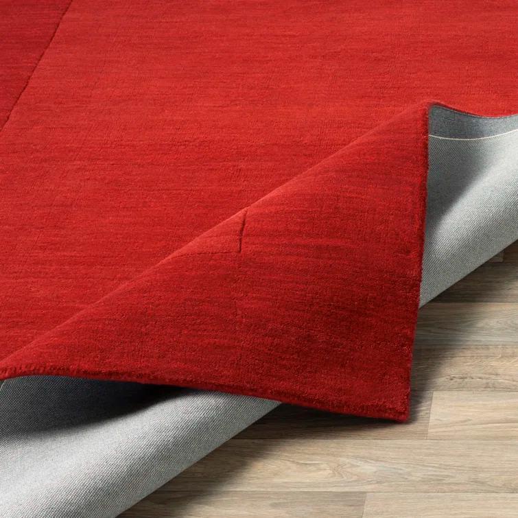 Handmade Mystique Medium Pile Red Wool Area Rug 2' x 3'
