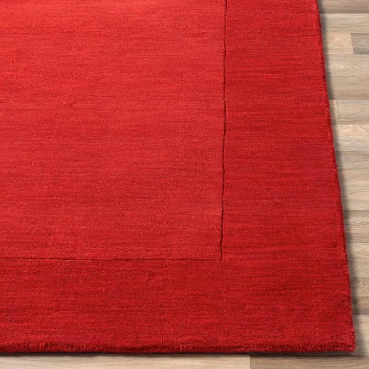 Handmade Mystique Medium Pile Red Wool Area Rug 2' x 3'
