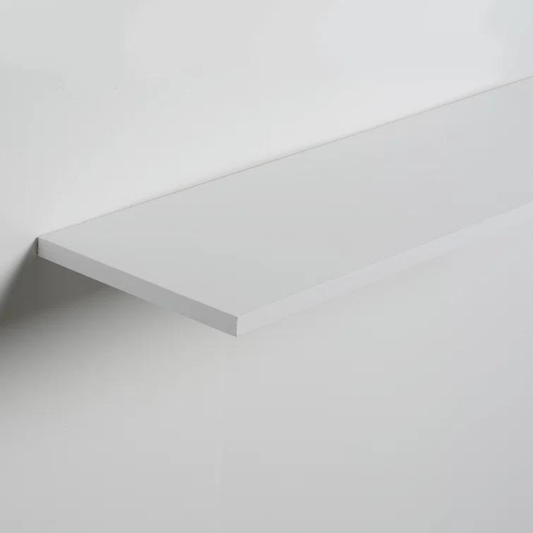 Delta Cycle Slim Floating Wall Shelves, Set of 2, 24’ x 8’ x 1’, White