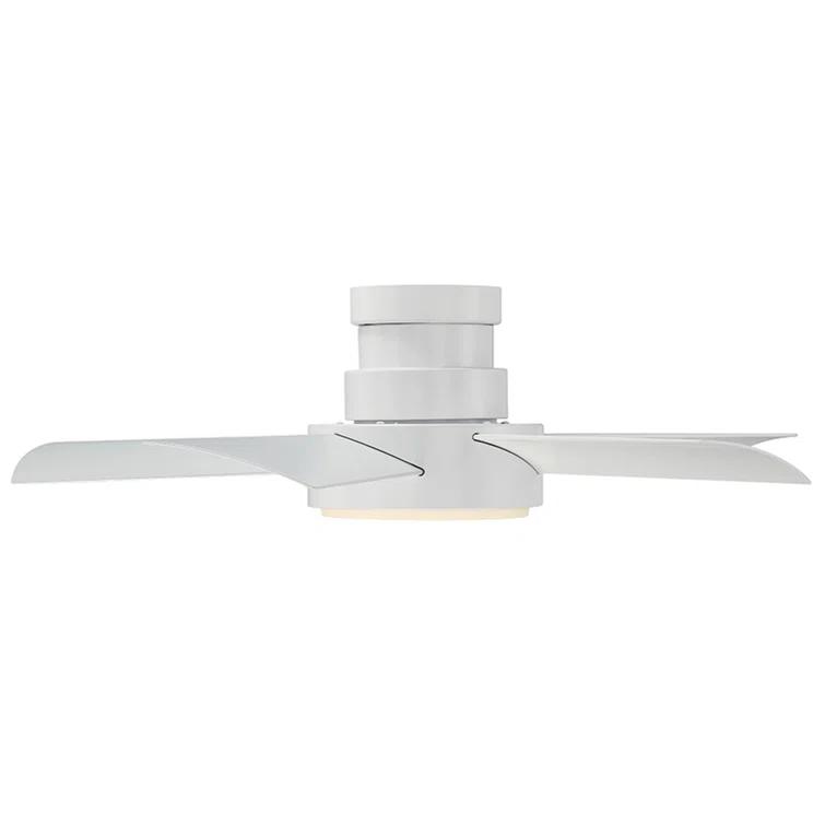Vox 5 - Blade Indoor/Outdoor Smart Flush Mount Ceiling Fan with Remote Control and LED Light Kit