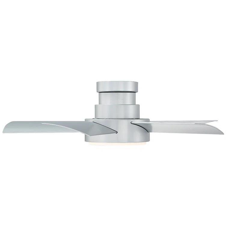 Vox 5 - Blade Indoor/Outdoor Smart Flush Mount Ceiling Fan with Remote Control and LED Light Kit