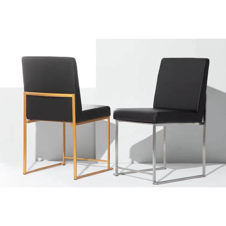 Chuyen 19.25'' H Upholstered Metal Side Chair