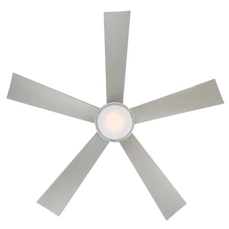 Wynd 5 - Blade Outdoor /Indoor Smart Ceiling Fan with Remote Control and LED Light Kit Included