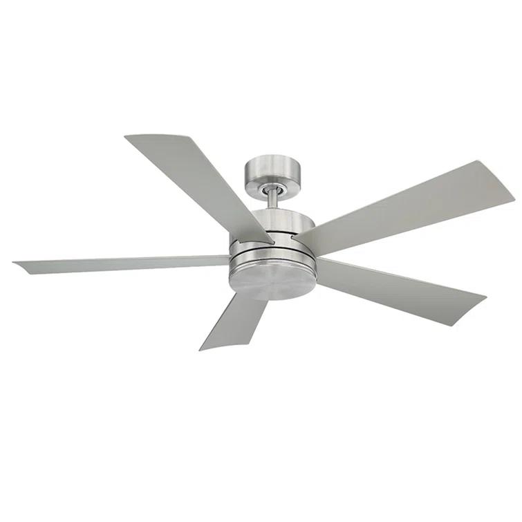 Wynd 5 - Blade Outdoor /Indoor Smart Ceiling Fan with Remote Control and LED Light Kit Included