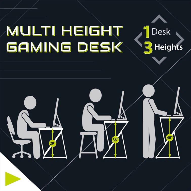 Genesis Height Adjustable Gaming Desk