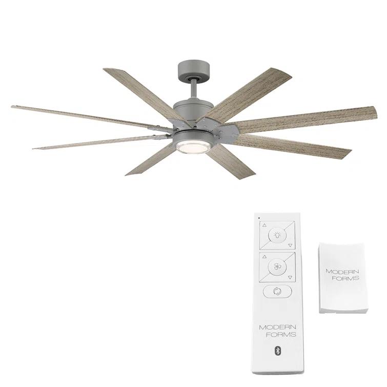 Renegade 8 - Blade Outdoor / Indoor Smart Ceiling Fan with Remote Control and LED Light Kit Included