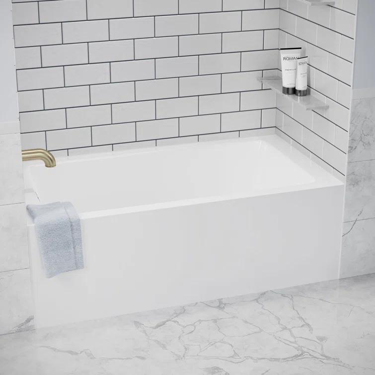 Wyndham Collection WCBTW16032LMBTRIM Grayley 60'' x 32'' Alcove Soaking Acrylic Bathtub