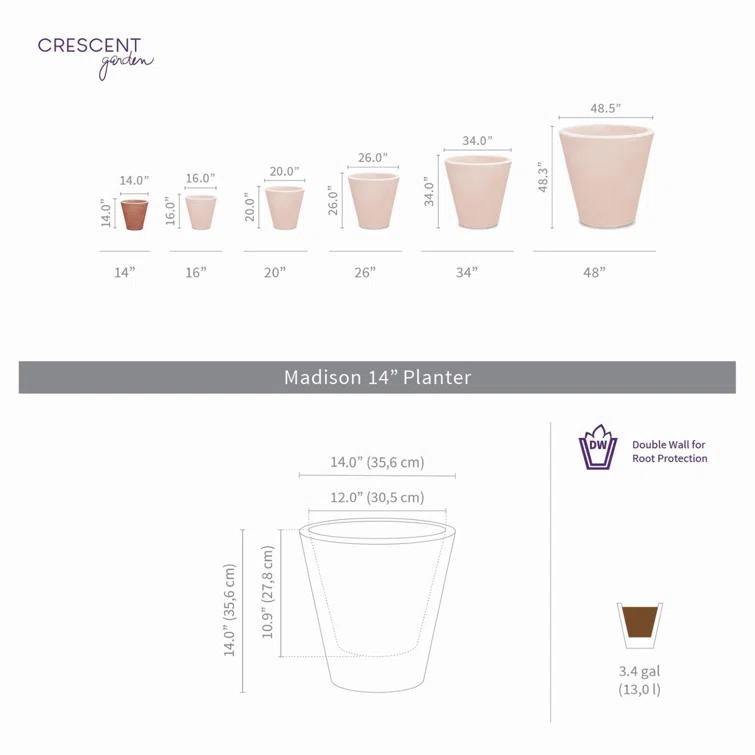 Madison Double Walled Modern Plant Pot