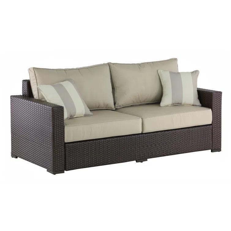 Serta Laguna Outdoor Patio Furniture Collection Outdoor Sofa, Brown Wicker