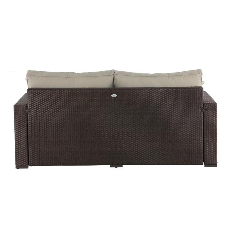 Serta Laguna Outdoor Patio Furniture Collection Outdoor Sofa, Brown Wicker