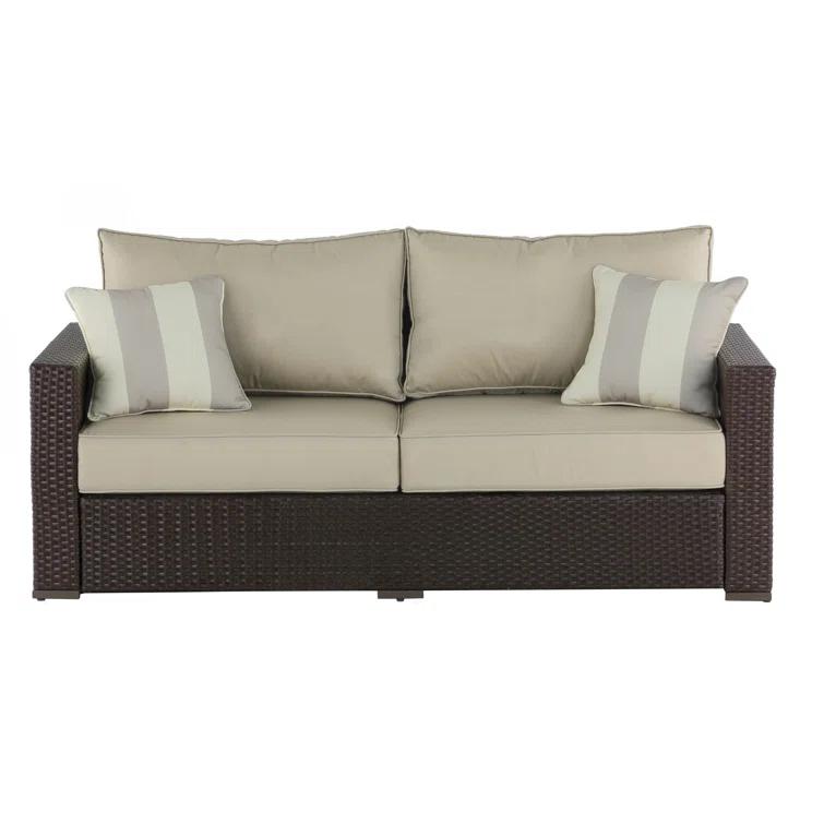 Serta Laguna Outdoor Patio Furniture Collection Outdoor Sofa, Brown Wicker