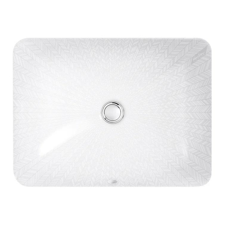 KOHLER Sartorial Herringbone Caxton, ARTIST EDITIONS Rectangle Undermount Bathroom Sink