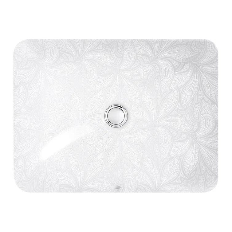 Kohler Sartorial Paisley Caxton, Artist Editions Rectangle Undermount Bathroom Sink