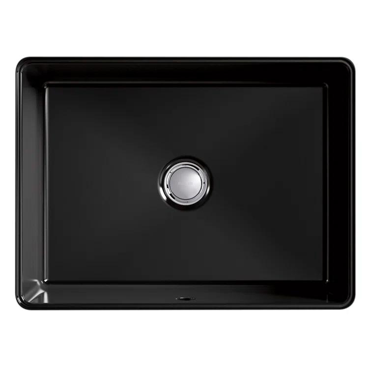 Verticyl 17" Rectangular Under-Mount Bathroom Sink with Overflow Drain