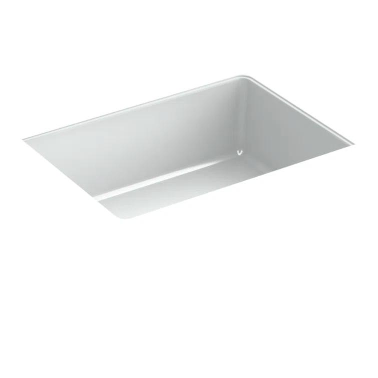 Verticyl 17" Rectangular Under-Mount Bathroom Sink with Overflow Drain
