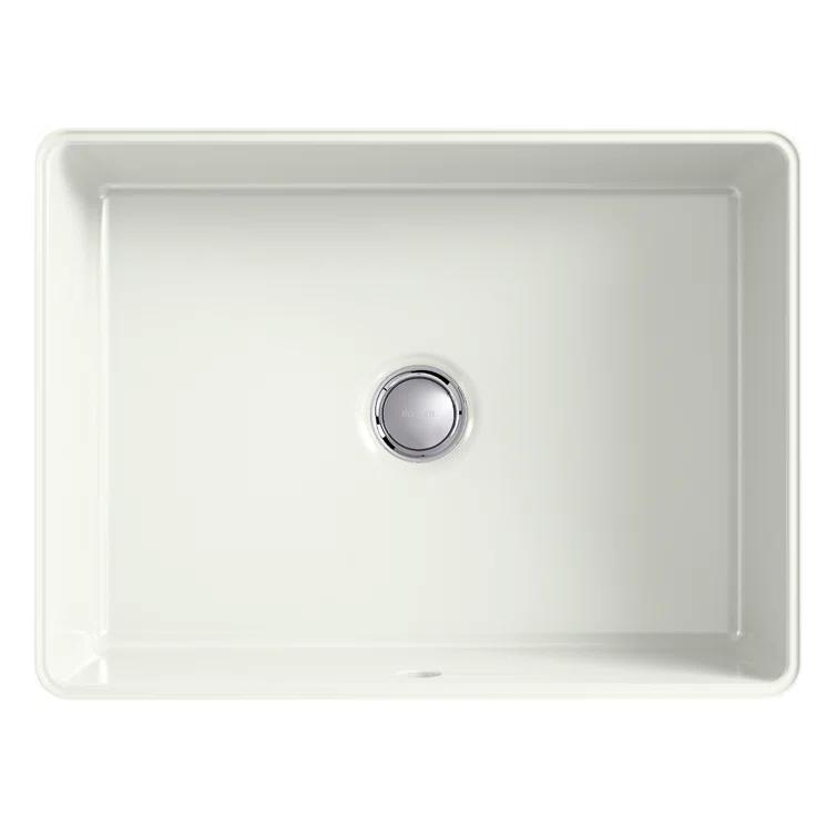 Verticyl 17" Rectangular Under-Mount Bathroom Sink with Overflow Drain