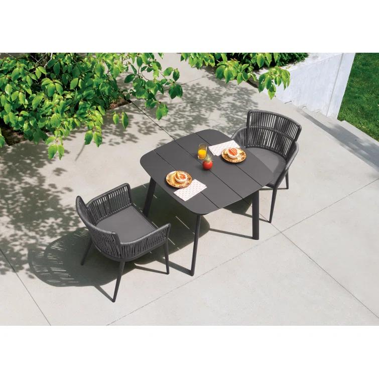 Oxford Garden Eiland Powder Coated Aluminum Outdoor Dining Table