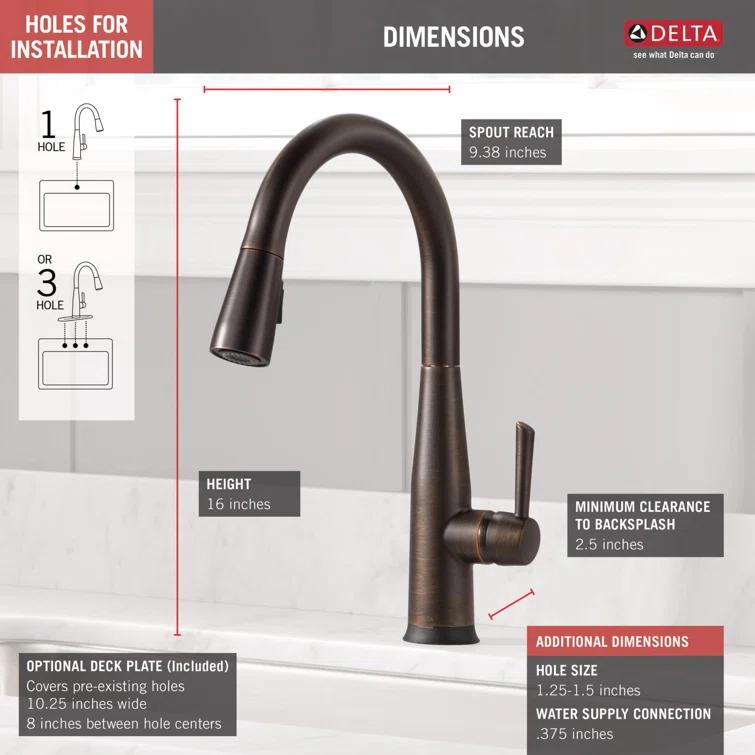 Essa Pull Down Sprayer Touch and Voice Control Kitchen Sink Faucet, Touch Control Kitchen Faucet