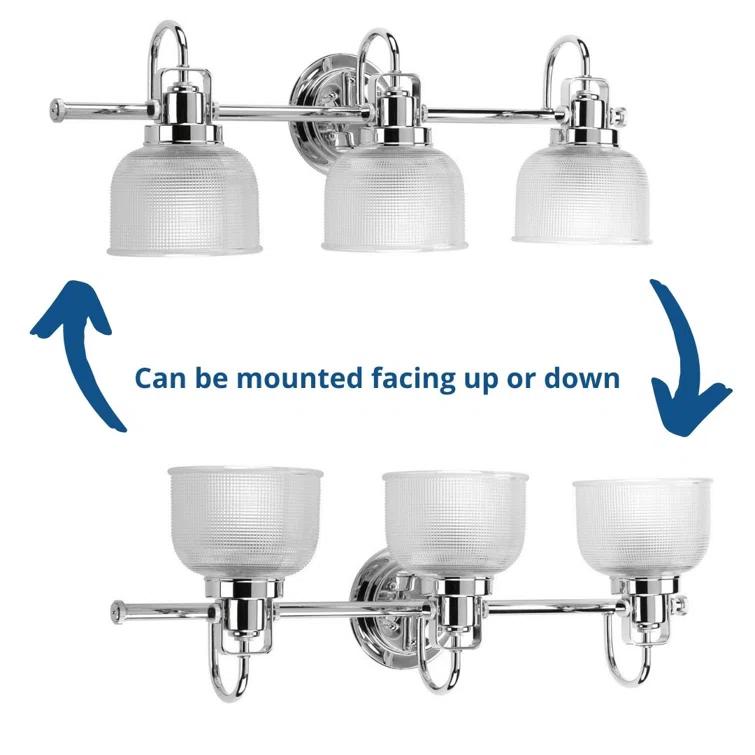 Rosser 3 Light Transparent Dimmable Vanity Light